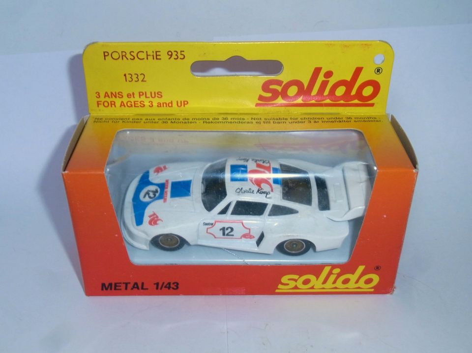 Solido No. 1332 Porsche 935 Turbo "12 Charlie Kamp"  in Box in Bönningstedt