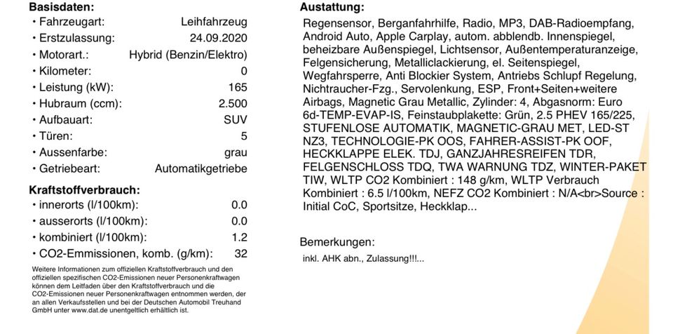 FORD KUGA ST LINE X PHEV Hybrid Plugin Benzin Elektro in Neustrelitz