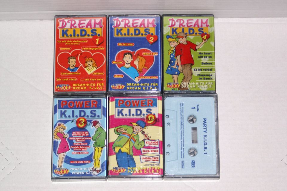 6 verschiedene K.I.D.S. coole Lieder Kassetten MC Musikcassette in Bubesheim