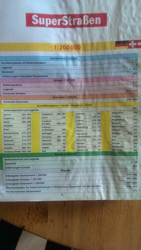 ADAC Straßen Atlas Deutschland Österreich Schweiz Europa 1:200000 in Ulm