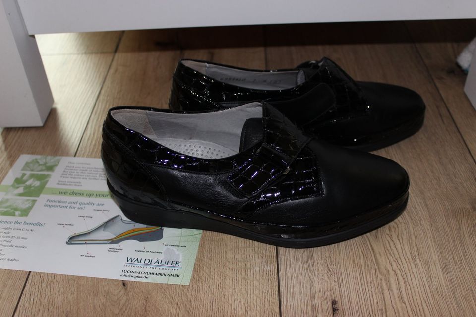 Waldläufer Schuhe Schwarz Gr. 6 / Gr. 39 2/3 Damen Weite H NEU in Leidersbach