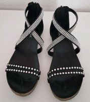 Sandalen Römersandalen Steinchen 39 schwarz Nordrhein-Westfalen - Krefeld Vorschau