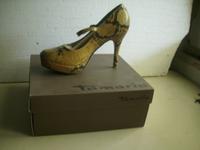 High Heel Gr. 37 mit Pfennigabsatz - Schlangenhautoptik - Tamaris Hessen - Hanau Vorschau