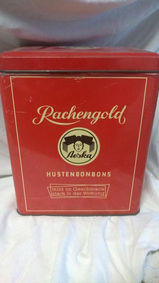 Vintage Blechdose Rachengold/Reutter Eukalyptus Menthol Bonbondos in Besigheim