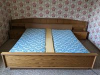 Doppelbett Eiche 200 cm x 200 cm 3,30 m breit mit Nachttisch Bett Bayern - Falkenberg Vorschau