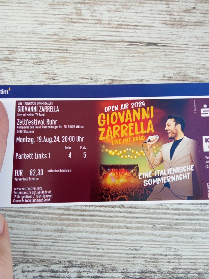 1 Karte Ital. Sommernacht Giovanni Zarrella in Neuss