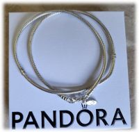 Pandora Schlangenkette, Collier-Halskette, Karabiner, 40cm, 45cm Sachsen-Anhalt - Aschersleben Vorschau