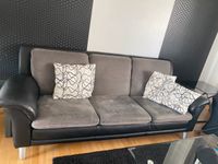 Leder - Sofa 3er & Sessel schwarz Leder / grau Alcantara Hessen - Kassel Vorschau