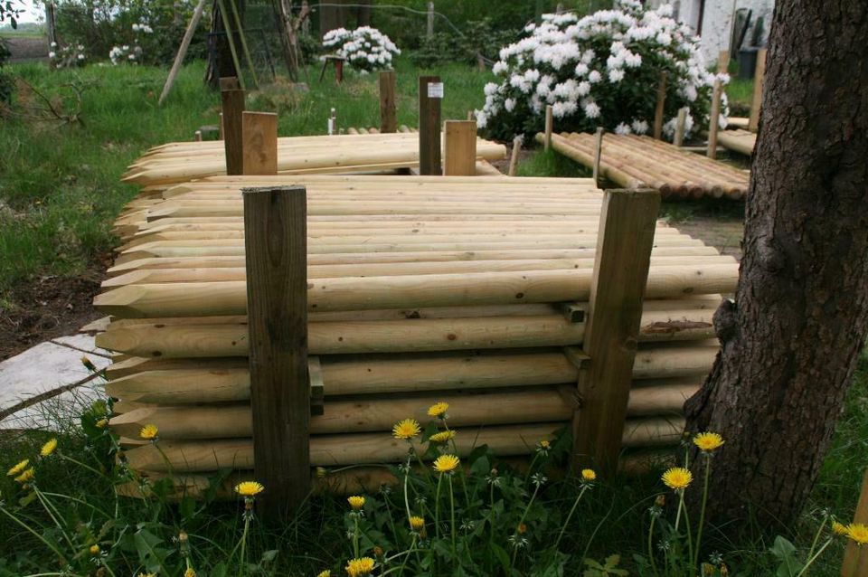 Baumpfähle Zaunpfähle Holzpfähle 6 x 125 cm imprägniert in