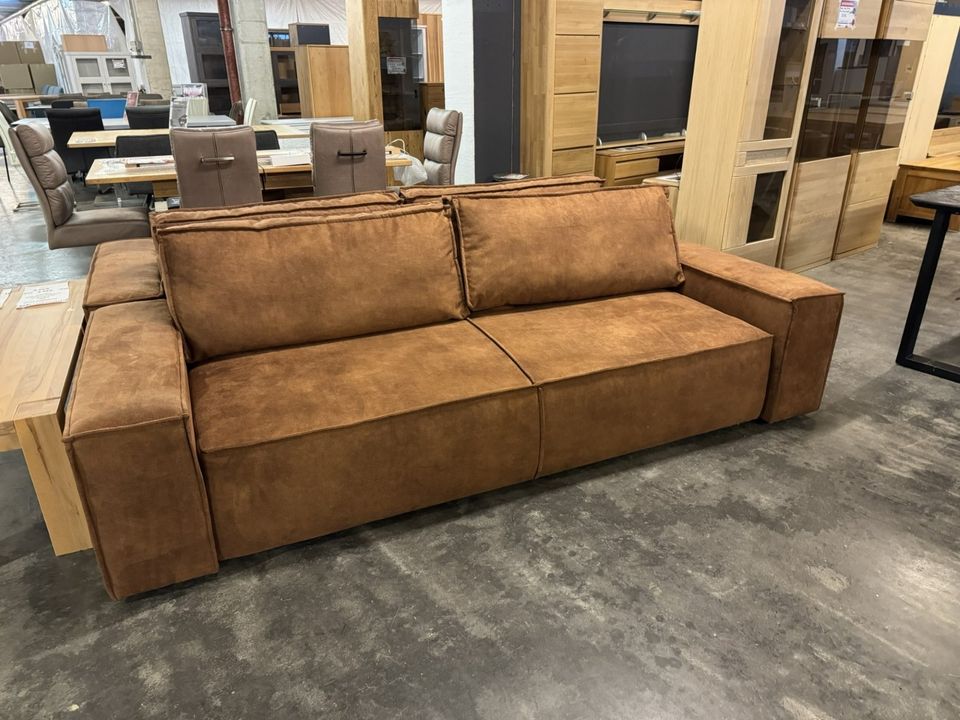 3er-Schlafsofa Couchgarnitur Vintage braun UVP 1149 € - 5406 in Bad Driburg