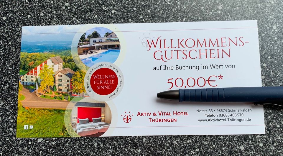 Hotel Gutschein 50€ - Aktiv & Vital Hotel Schmalkalden Thüringen in Bad Lippspringe