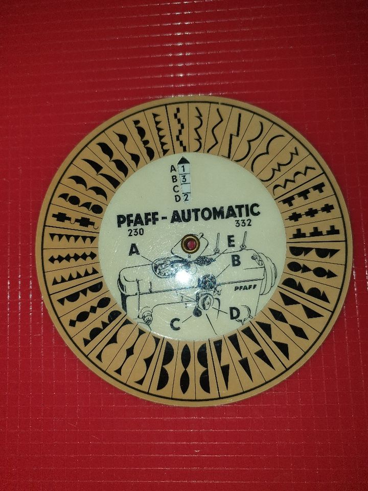 PFAFF 230 + 332 Automatic Stichmuster Schablone/Einstellscheibe in Worms