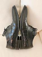Joop! schwarze Schnürschuhe Krokodil Muster / Größe 41,5 Bayern - Fürstenfeldbruck Vorschau