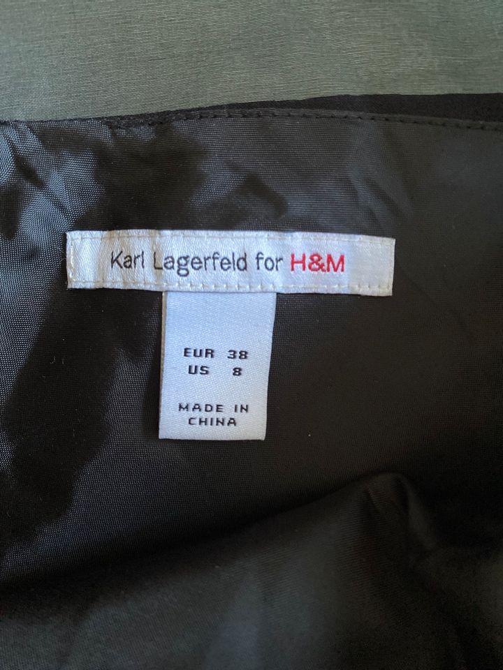 Karl Lagerfeld for H&M Kleid schwarz Seide Tüll Damen Gr. 38 in Chemnitz