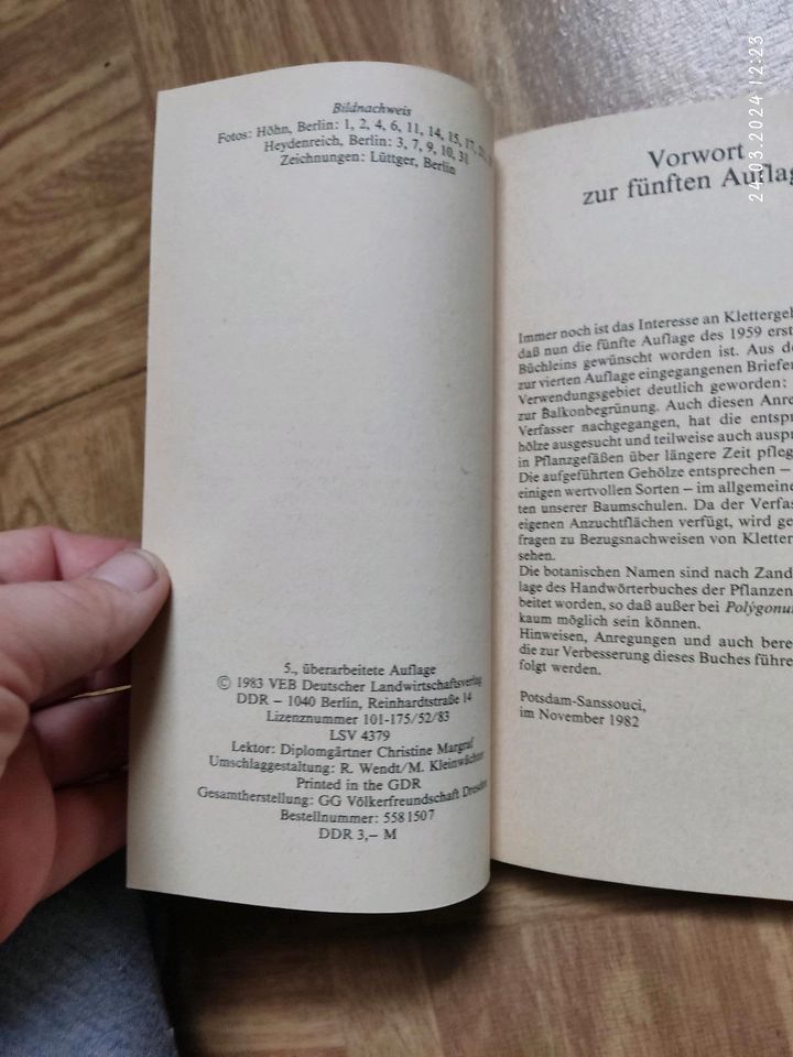 Harri günther klettergehölze 1983 Buch in Bernsdorf