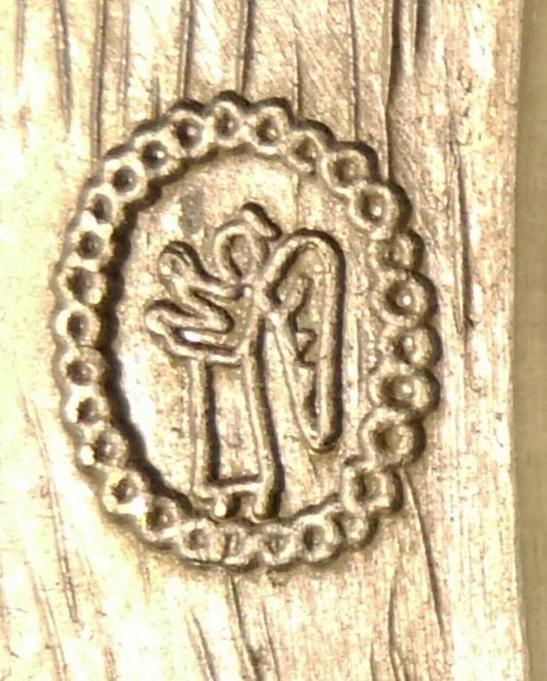 Zinkteller mit Engelsstempel, alte Bauernfamilie in Braunschweig