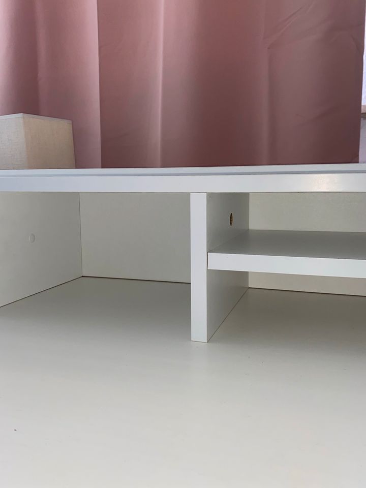 Schreibtischregal - Monitorerhöhung Holz Weiß in Gehrden