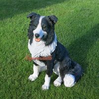 Australian Shepherd schwarz weiß Figur Statue Skulptur  701030619 Nordrhein-Westfalen - Enger Vorschau