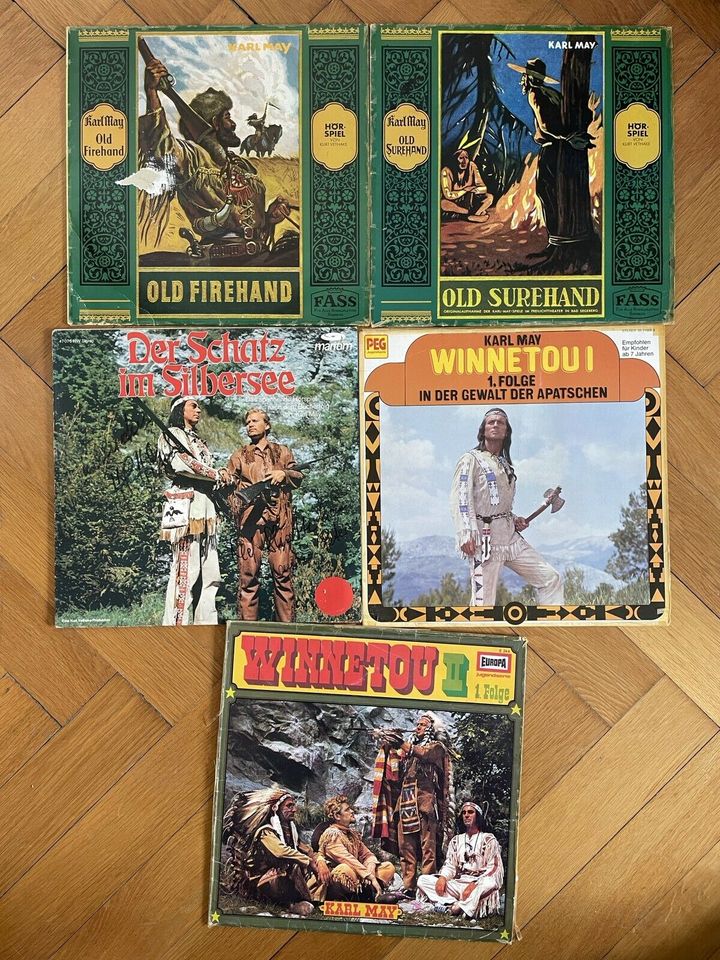 Hörspiele Karl May Winnetou, Old Firehand, Konvolut Vinyl in Berlin