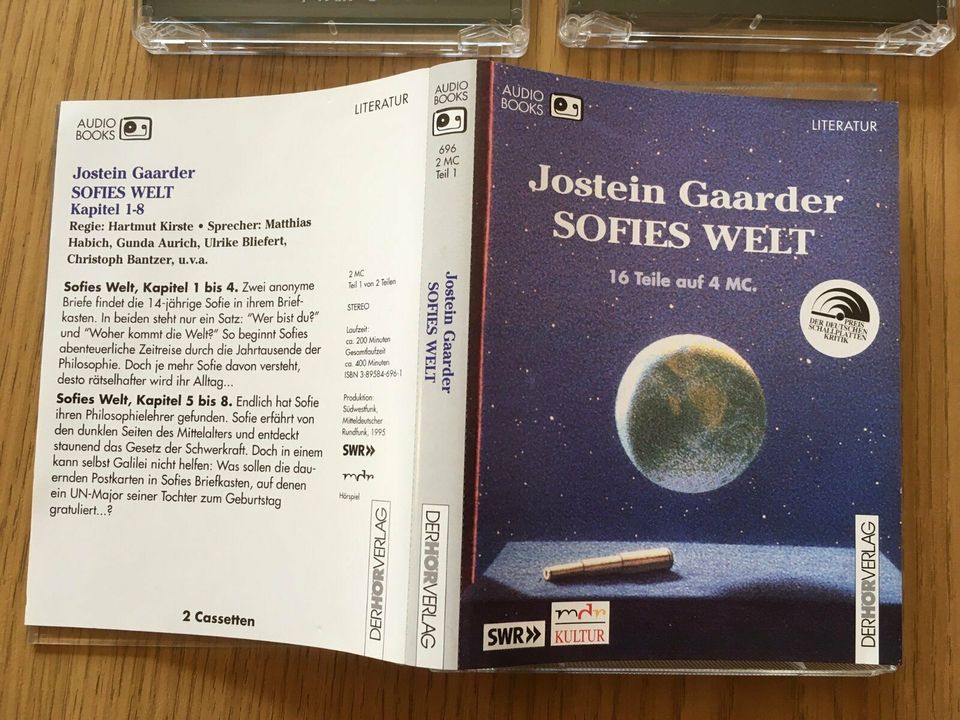 Hörbuch MC Jostein Gaarder Sophies Welt Philosophie Kinder Audio in Großhansdorf