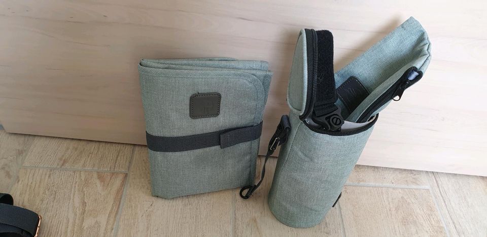 Lässig Wickeltasche, mint blau, mit Zubehör in Schaafheim