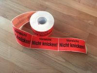 500 Etiketten Warnetiketten selbstklebend 14,5 x 7 cm orange Hessen - Baunatal Vorschau