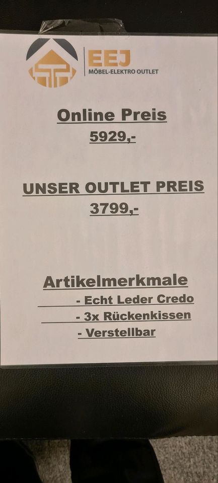 NEU Hukla-Echtleder Sofa-Stat 5899 Fur nur 3799 euro ink Mwst in Essen