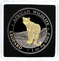 Silbermünze Somalia Leopard 2018 Black Gilded Ruthinium rar top! Sachsen - Mittweida Vorschau