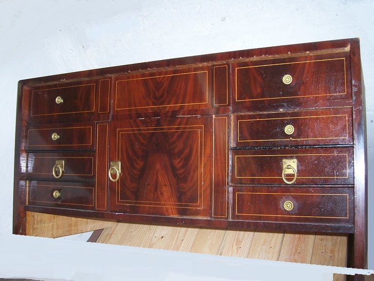 Alter Biedermeier Sekretär um 1840 Schreib-Schrank Schreib-Tisch in Pirna