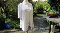 Tunika Long Bluse v. DKNY 40 42 L XL weiß Baumwolle Ibiza Style Brandenburg - Caputh Vorschau