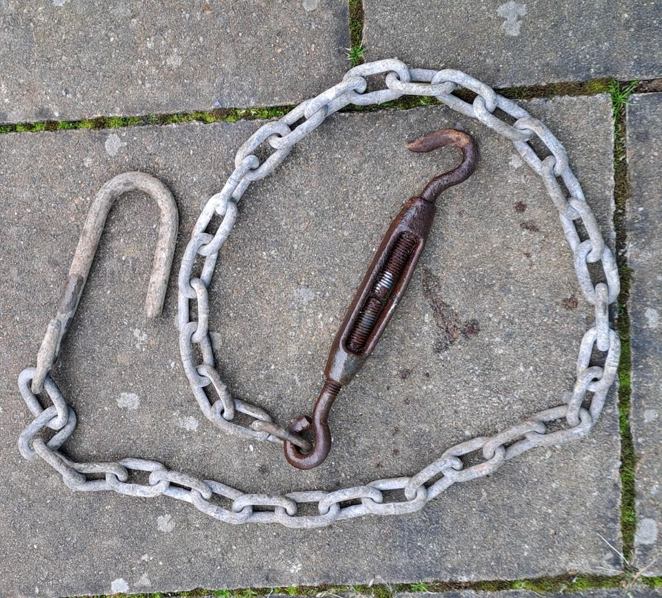 alte Kette 100 cm mit Seilspanner als Deko oder zum Basteln in Groß-Umstadt