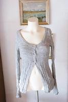 Strickjacke Cardigan Angora grau Muster Strickmuster Hippie XS Bayern - Kempten Vorschau