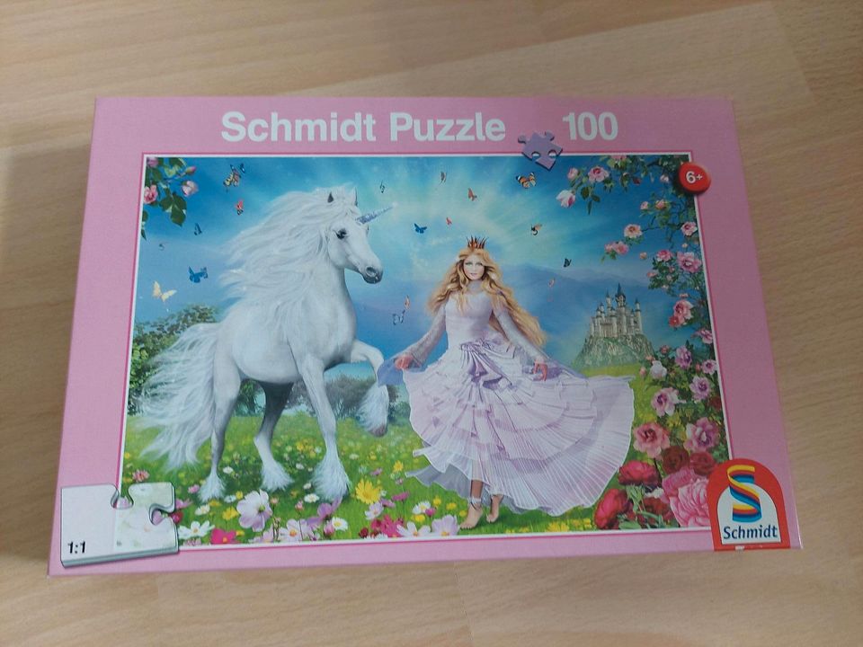 100 Teile Puzzle Einhorn Prinzessin in Essenheim