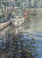 GERRY MILLER- "Reflections, Templin". Ölgemälde. 26 x 36 cm.. Brandenburg - Fürstenwalde (Spree) Vorschau