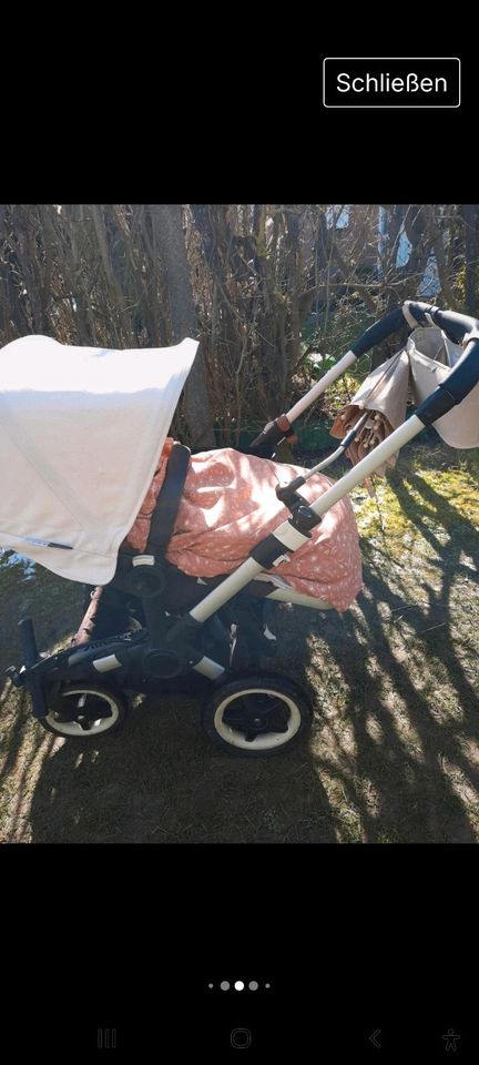 Bugaboo Zwillingswagen creme Geschwisterwagen in Wardow