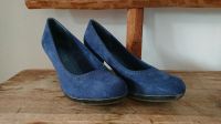 Wildleder Plateau-Pumps MARCO TOZZI blau Gr 39 Nordrhein-Westfalen - Simmerath Vorschau