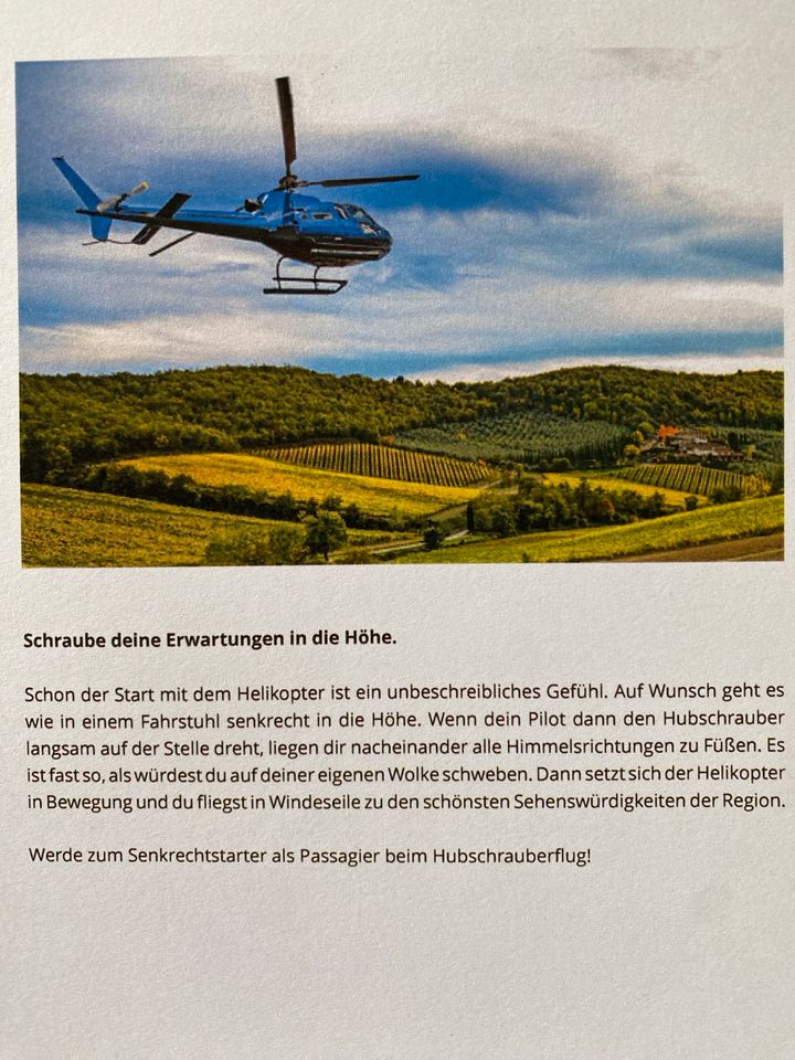 Jochen Schweizer Heli Flug 30min Gutschein in Maxhütte-Haidhof
