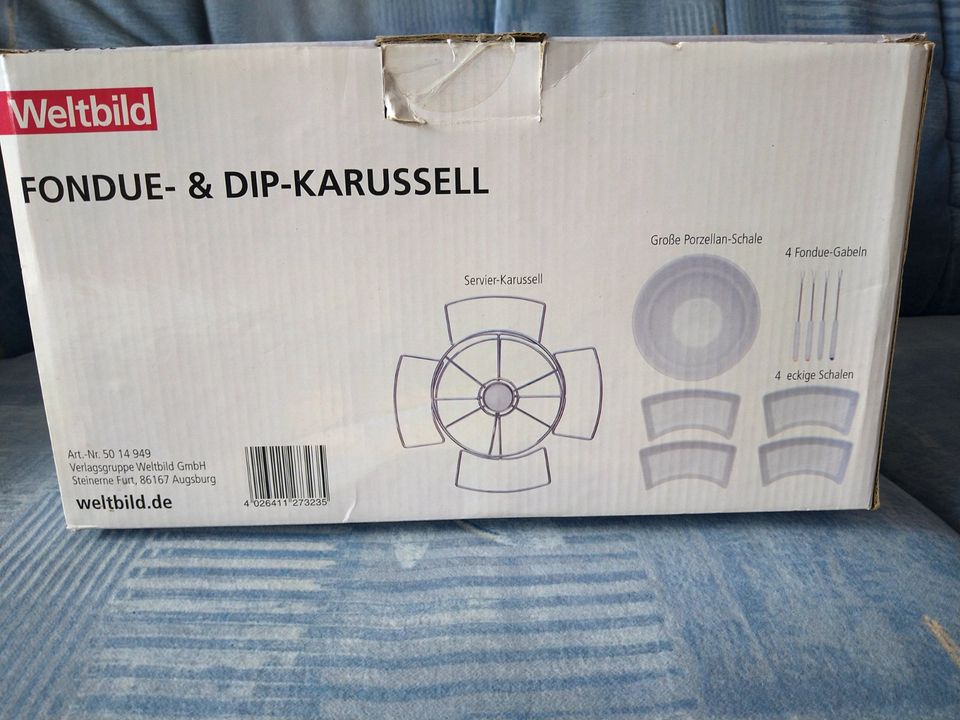 NEU Fondue- & Dip-Karussell weiß Porzellan Servieren Fondue-Set in Potsdam