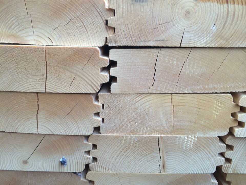Fichte Blockbohlen, 40 mm, Blockbohlenprofil, Sauna, Blockbohle, 44 mm, Blockbohlenholz, Gartenhaus, Holzhaus in Peine