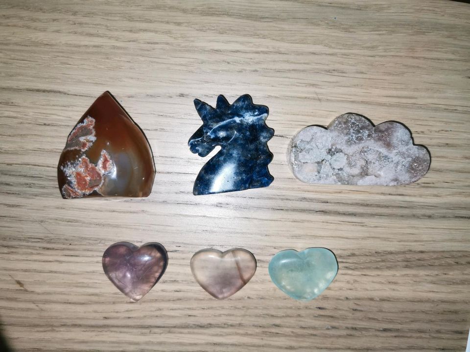 Steine Edelsteine, Flourite, Achat, Pinker Amethyst, Sodalite  Pr in München