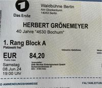 2x Herbert Grönemeyer 40 Jahre  4630 Bochum Waldbühne Berlin Niedersachsen - Bad Zwischenahn Vorschau