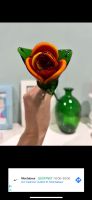 Zum Muttertag !!!Mundgeblasene  Rote Rose mit grüne Vase Rheinland-Pfalz - Koblenz Vorschau