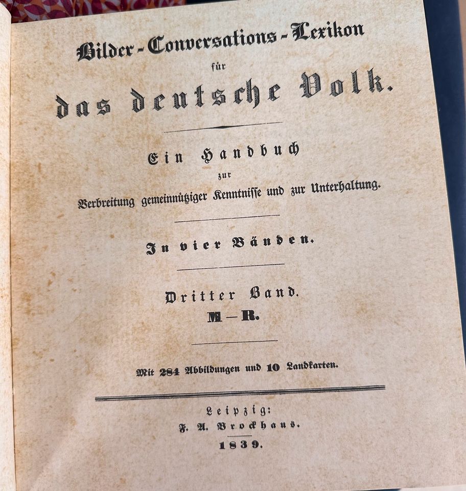 Brockhaus Bilder-Conversations- Lexikon 1837-1841 Faksimile 4 B in Bochum