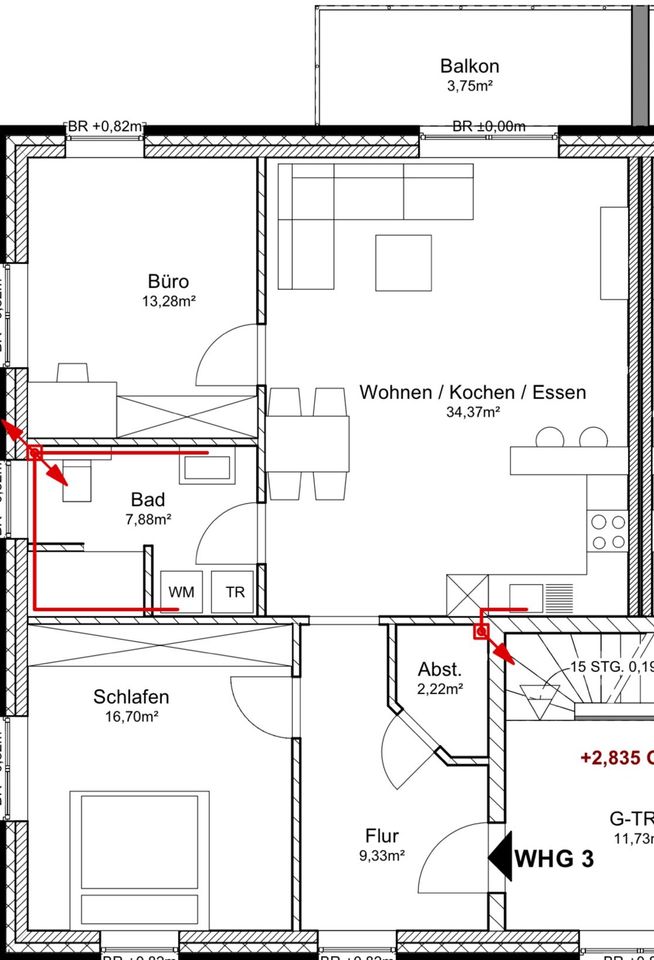 Erstbezug. 87 m² Neubauwohnung im KfW 55 Haus - zentrumsnah in Quickborn