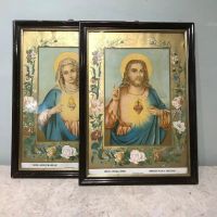 2x großes Heiligenbild antik alt vintage Maria Jesus Rahmen Bild Nürnberg (Mittelfr) - Mitte Vorschau