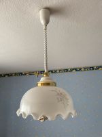 Vintage Deckenlampe Gold Weiß mit Blumenmuster Hessen - Rödermark Vorschau