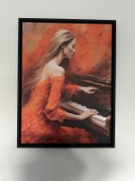 Bild Leinwand Frau Klavier mit Rahmen (45x60) Nordrhein-Westfalen - Siegen Vorschau