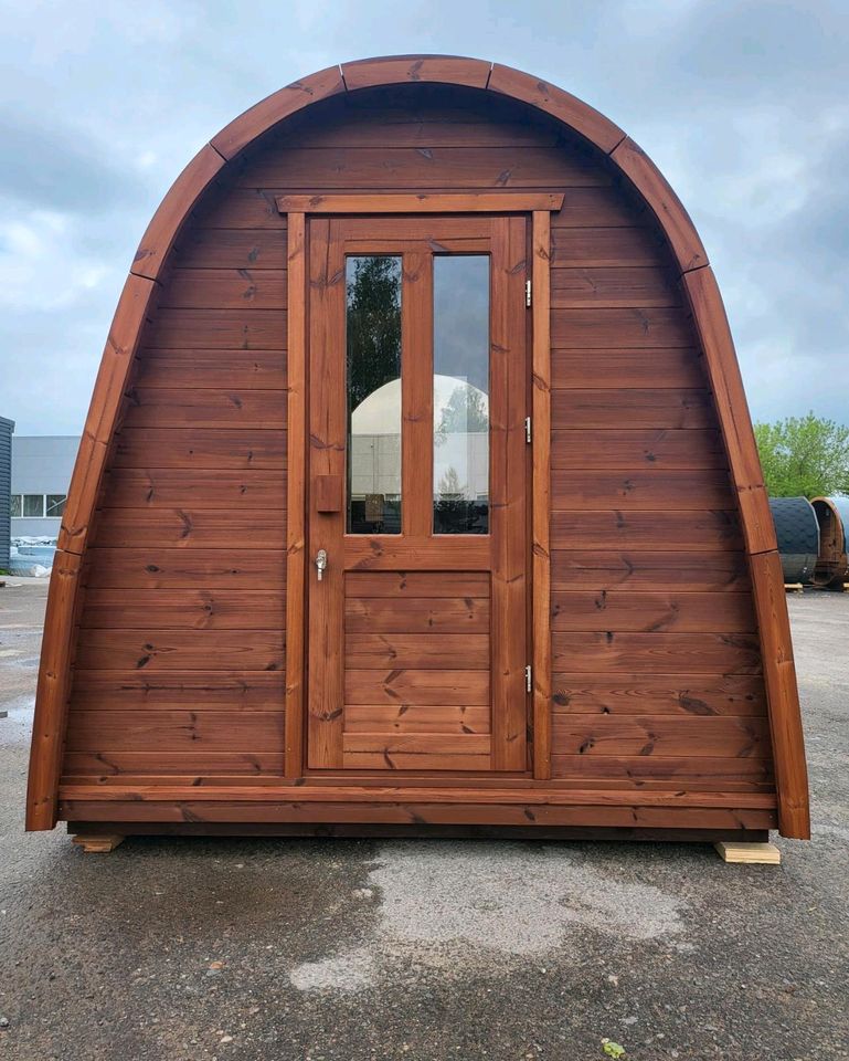 Sauna POD 350 cm Gartensauna mit 2 Räumen am Lager in Hüllhorst