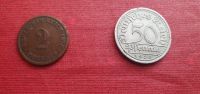 2 Pfennig Münze Deutsches Reich 1874, 50 Pfennig 1920 Weim. Rep. Frankfurt am Main - Nordend Vorschau