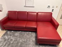 Ledercouch rot Sofa Couch FM Münzer Wonhzimmergarnitur Kr. Altötting - Altötting Vorschau